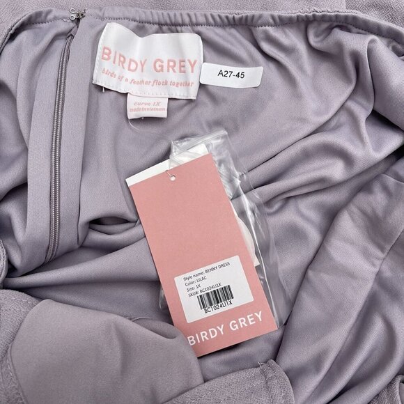 Birdy Grey Benny Cut Out Tie Back Maxi Formal Bridesmaid Dress Lilac 1X NWT - Picture 13 of 16